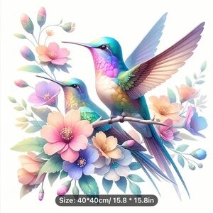 Diamond Art Kit NIP - Colorful Hummingbirds